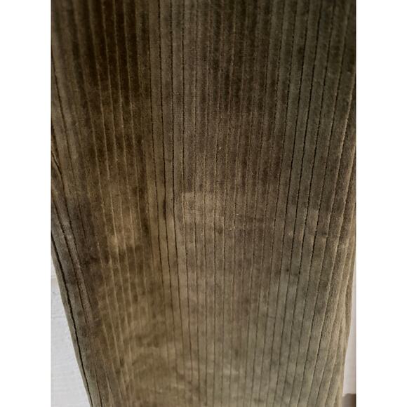 Aerie Green Ribbed Corduroy Flare Pants High Rise Stretch Lounge Pants Medium - Picture 5 of 5